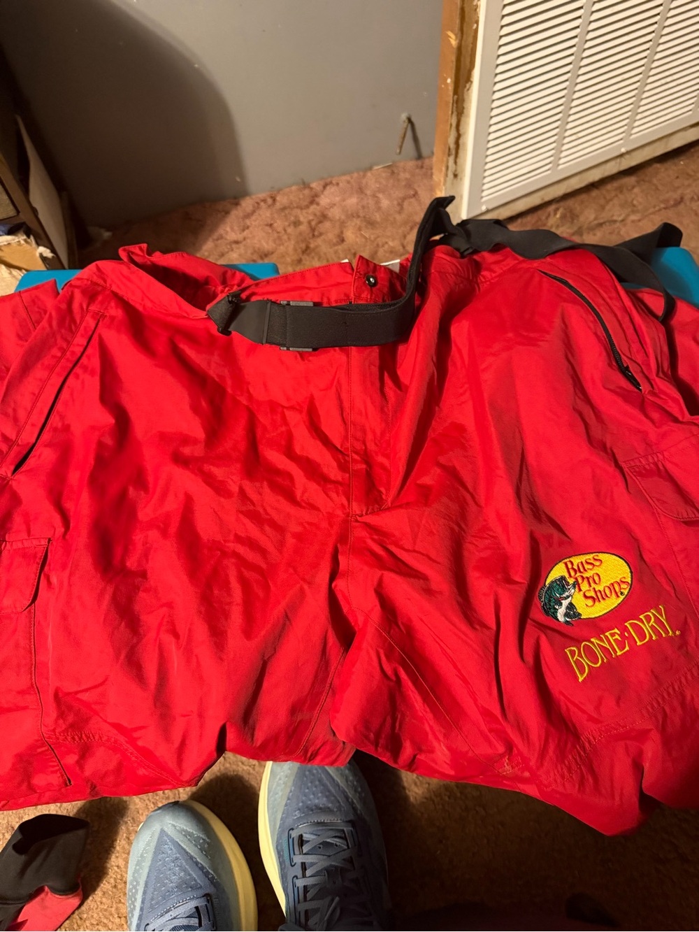 Bass Red Bone Dry Rain Bibbs